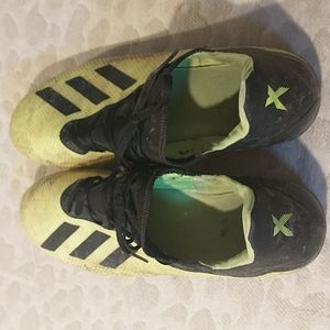 Adidas size 12 men's soccer cleats. Yellow/lime green